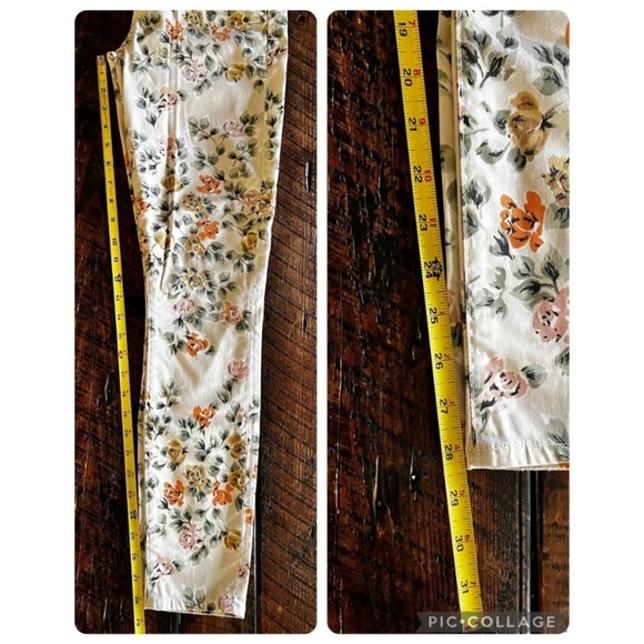 Anthropologie Citizens of Humanity Thompson Medium Rise skinny floral Jeans - Picture 12 of 16